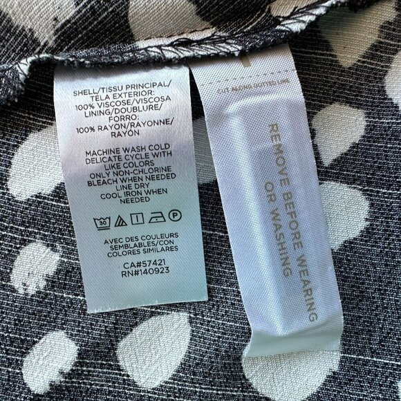 NWT Loft Polka Dot Black White Flutter Sleeve Short Dress Womens Small - Picture 7 of 7